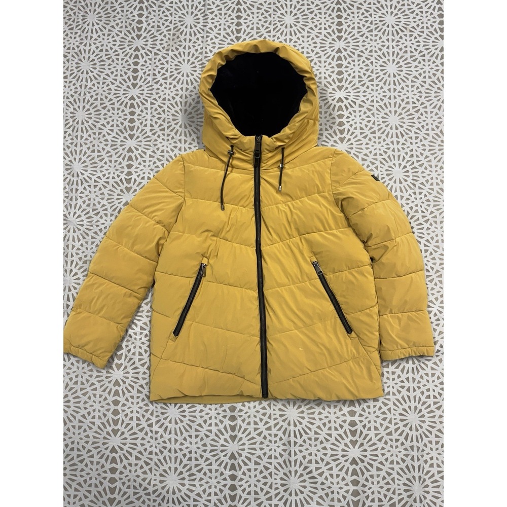 DINY Yellow Hooded Puffy Coat Size‎ Medium